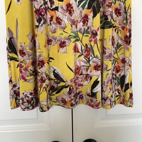 UEC Veronica M. Sleeveless Swing Dress Yellow Floral Dress Large - Picture 8 of 12